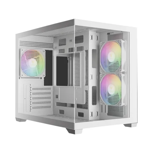 CASE GAMDIAS AURA GC10M V2 ARGB WHITE – MICRO TOWER | 3 FAN ARGB | GPU 400MM